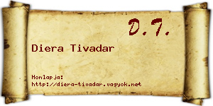 Diera Tivadar névjegykártya